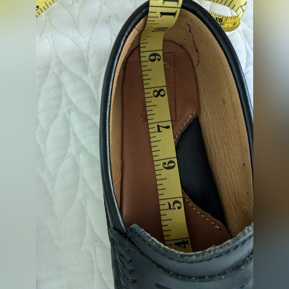 Kids Atlanta Moccasin black leather slip on loafer shoes size 36 (kids 4) - Picture 9 of 9